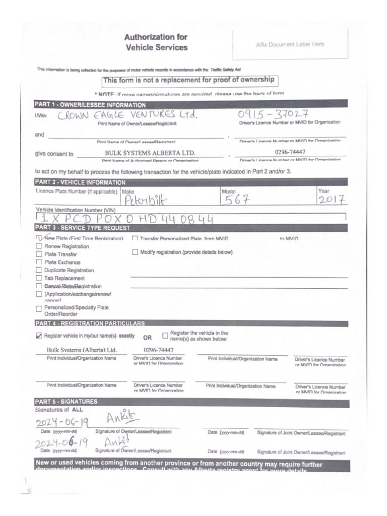 New Authorization For | PDF