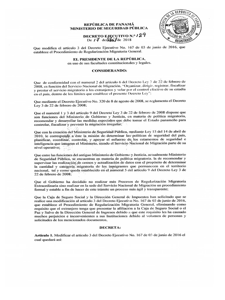 Decreto 129 | PDF