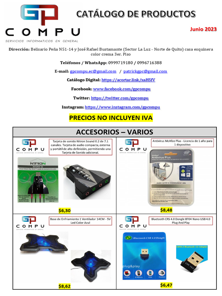 Catalogo | PDF | Memoria del ordenador | Informática