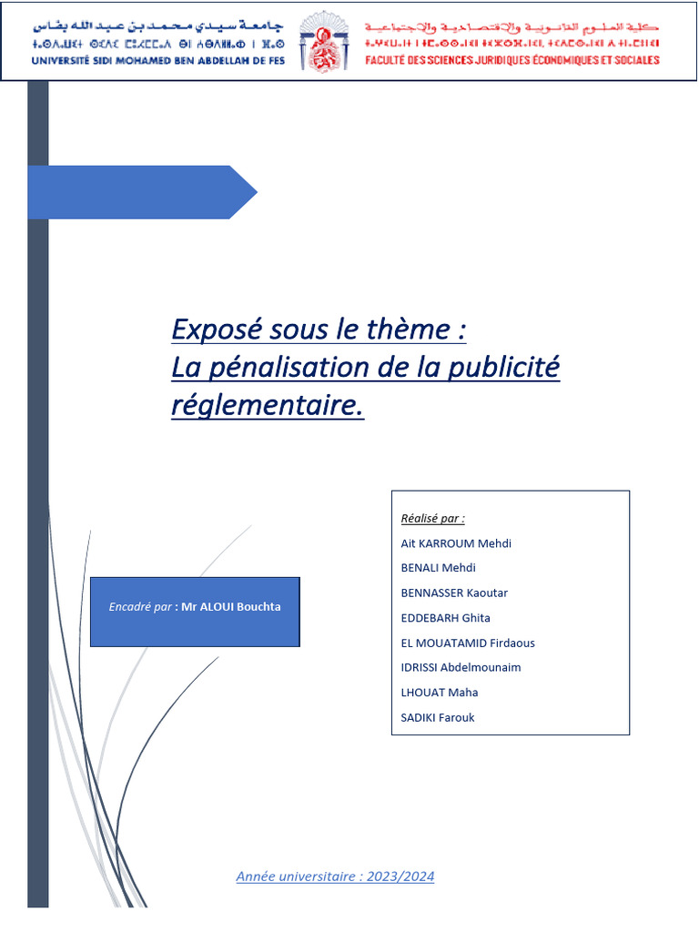 Pénalisation de la publicité réglementaire | PDF | Publicité ...