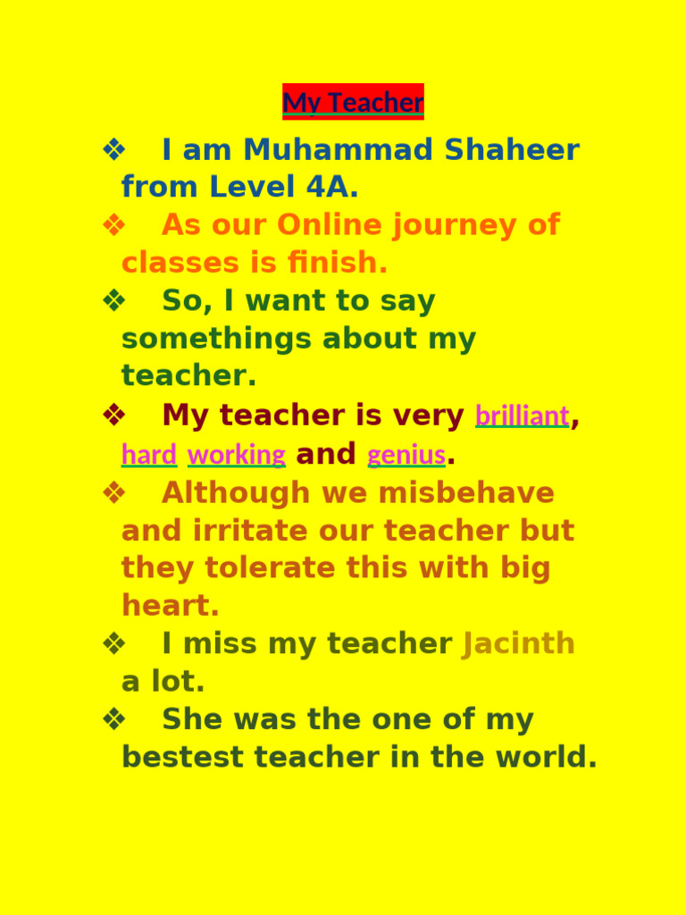 My Computer Teacher | PDF