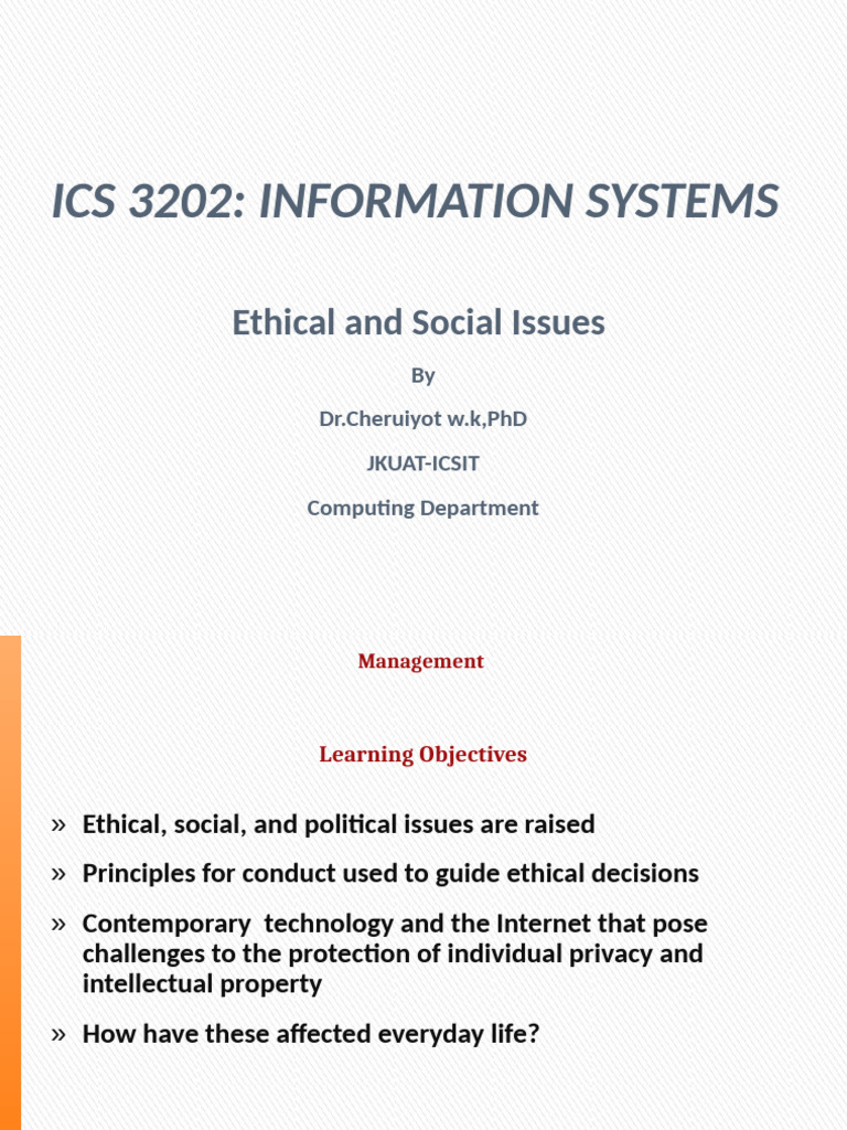 Ethical and Social Issues in MIS | PDF | Http Cookie | World Wide Web