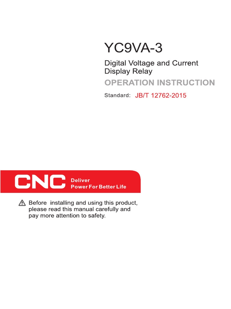 YC9VA-3 Voltage Protector Manual | PDF | Alternating Current | Voltage