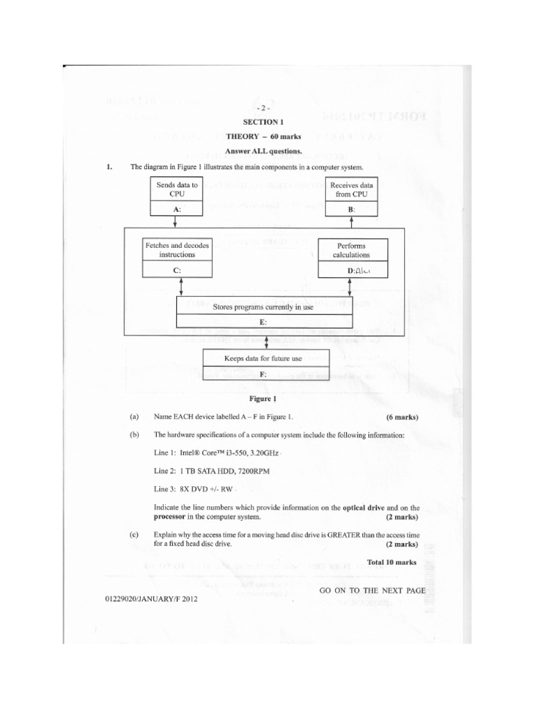 CXC It Jan 2012 Paper 2 | PDF