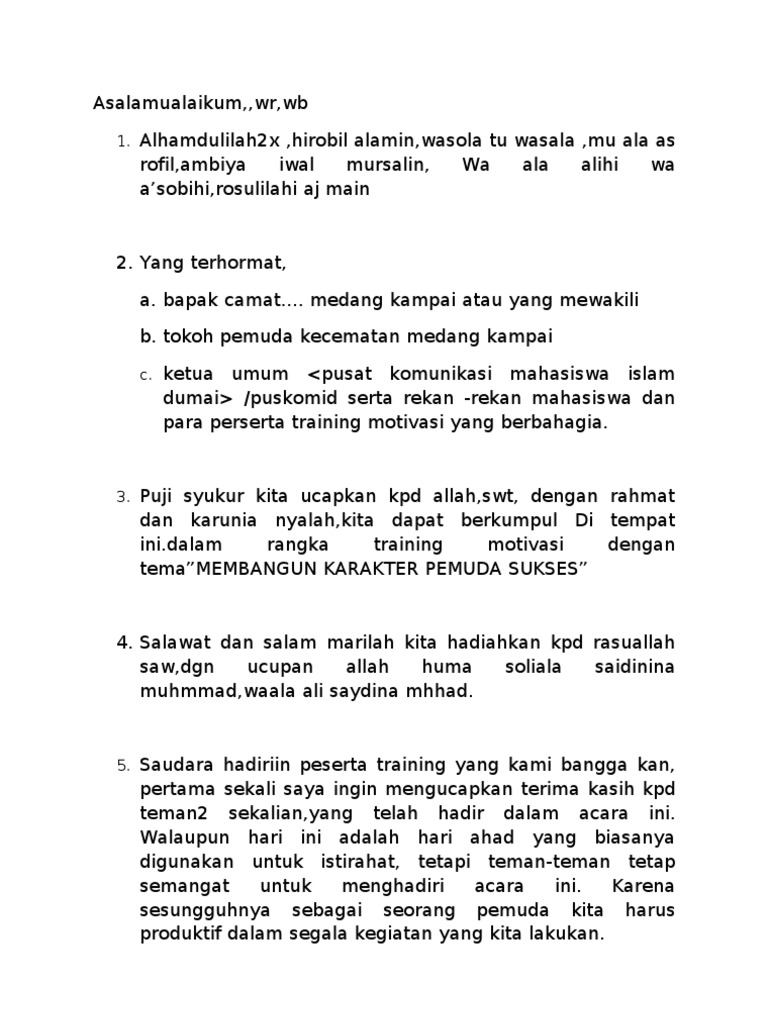 Contoh Kata Sambutan Ketua Panitia Acara Halal Bihalal Dunia Belajar