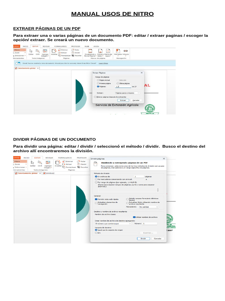 Manual de Uso de Nitro PDF | PDF