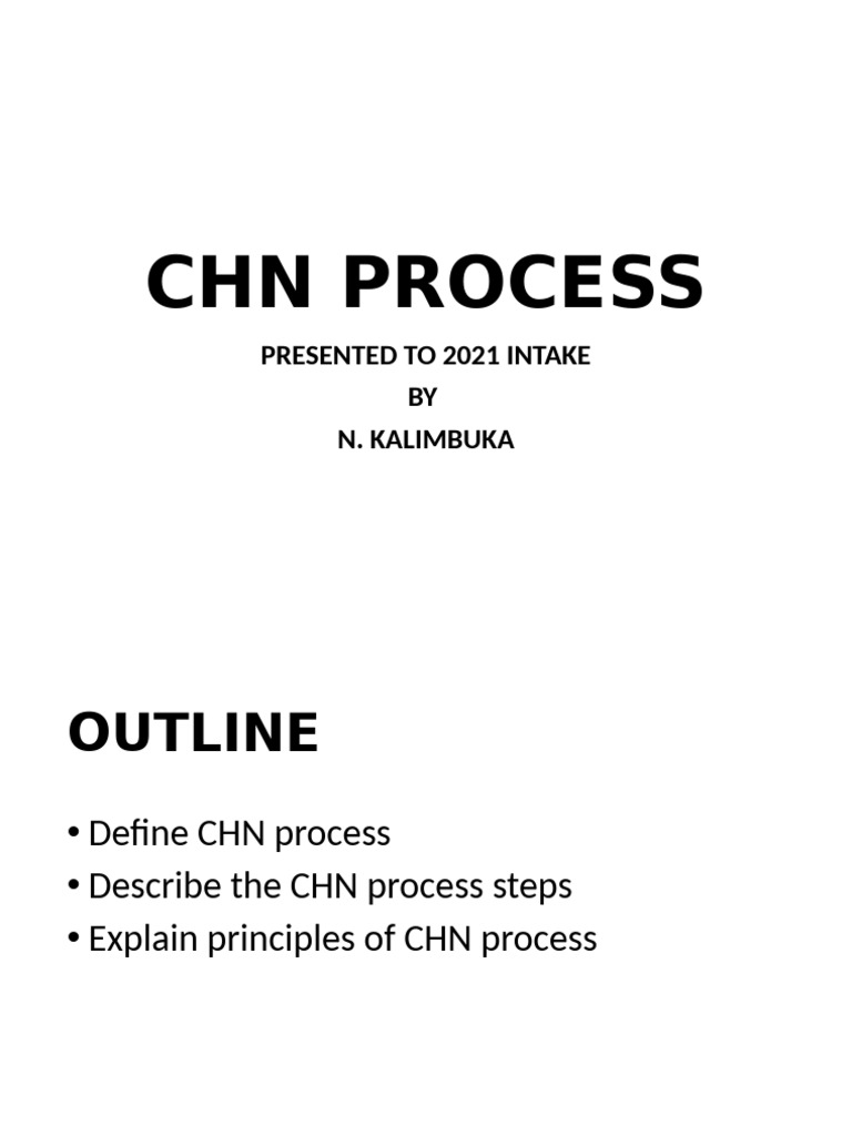Overview of the CHN Process | PDF | Evaluation | Nursing