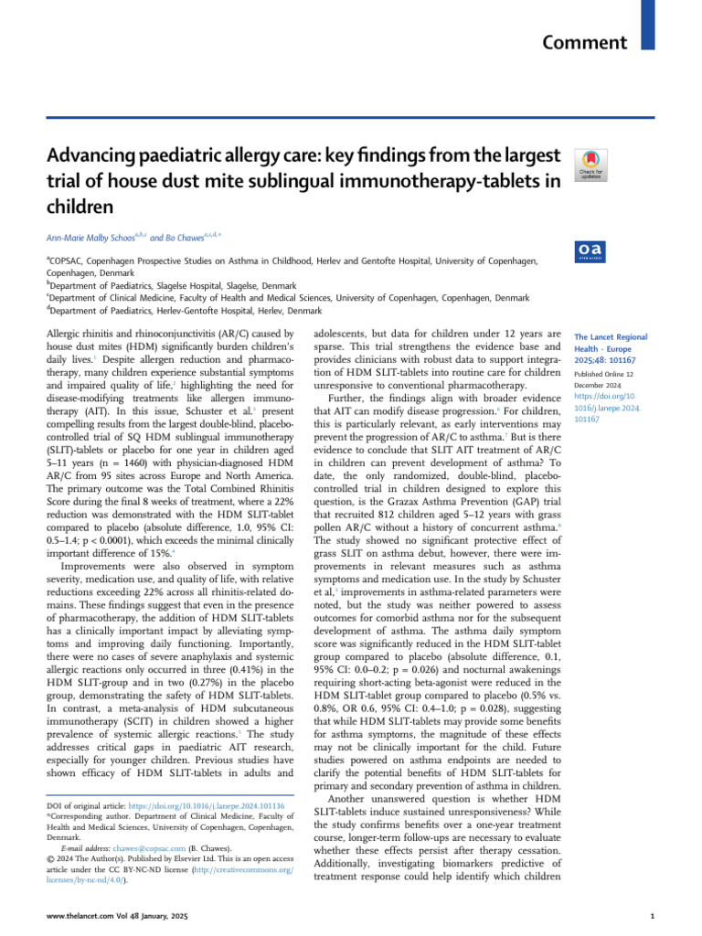 Advancing Paediatric Allergy Care Key Findings FR | PDF | Allergy | Asthma