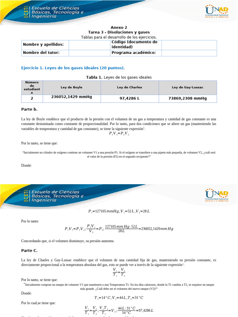 Leyes de Gases Ideales y Soluciones | PDF | Gases | Química Física