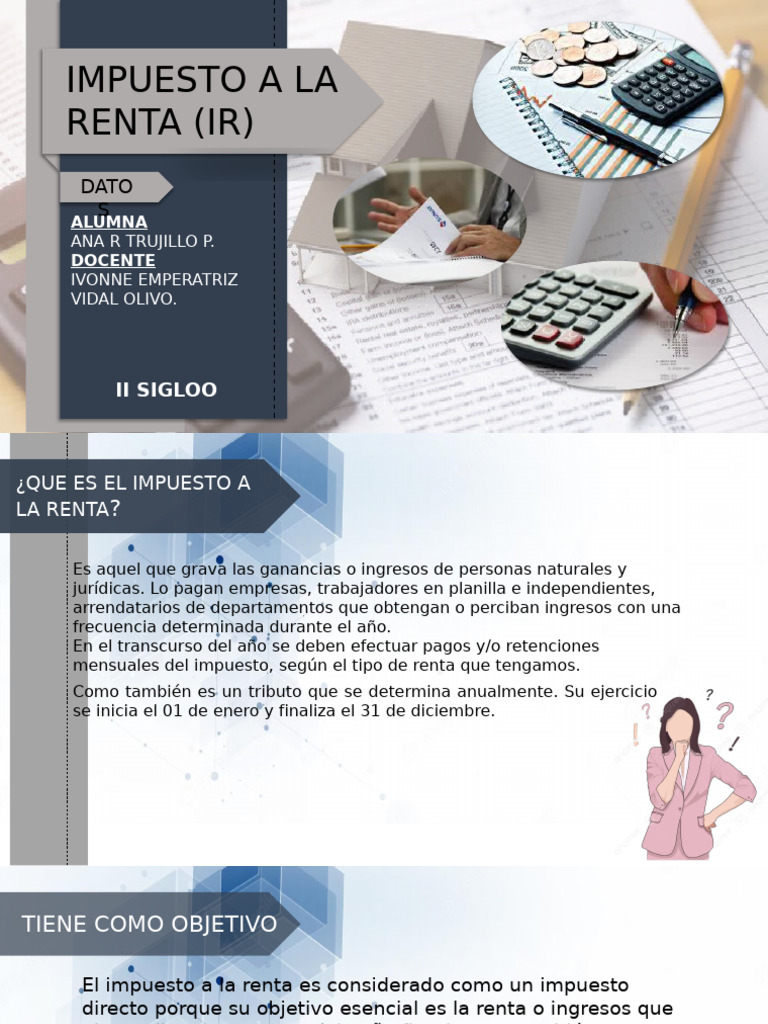 Categorías del Impuesto a la Renta | PDF | Impuestos | Impuesto sobre ...