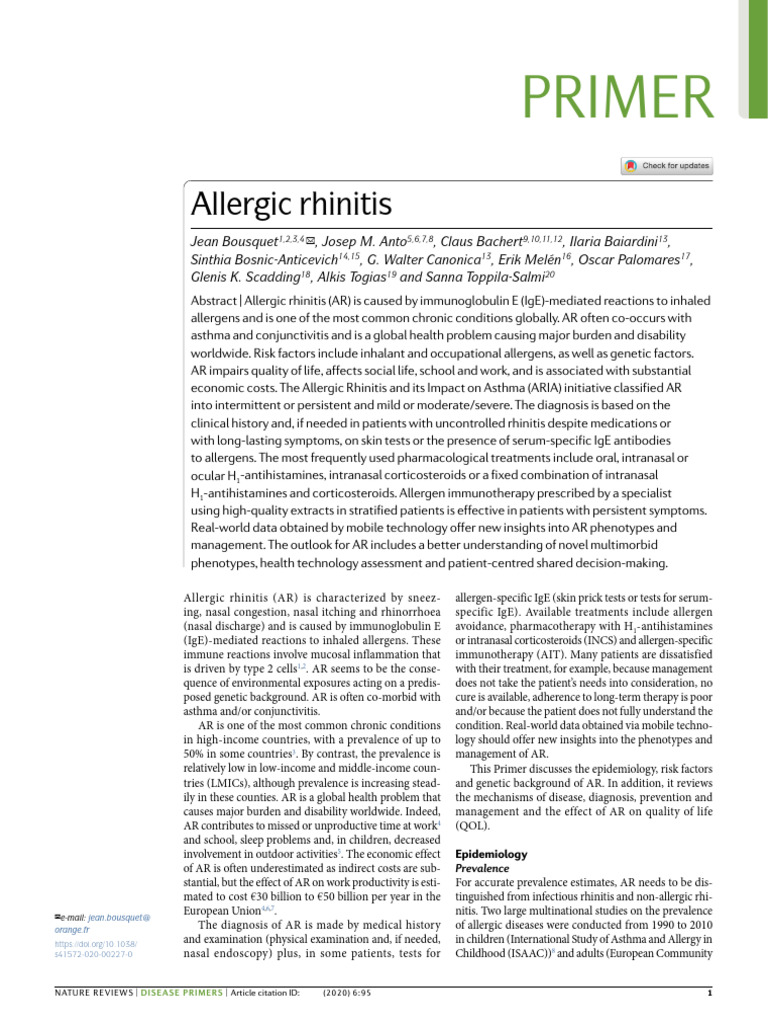 Understanding Allergic Rhinitis | PDF | Allergy | Allergen