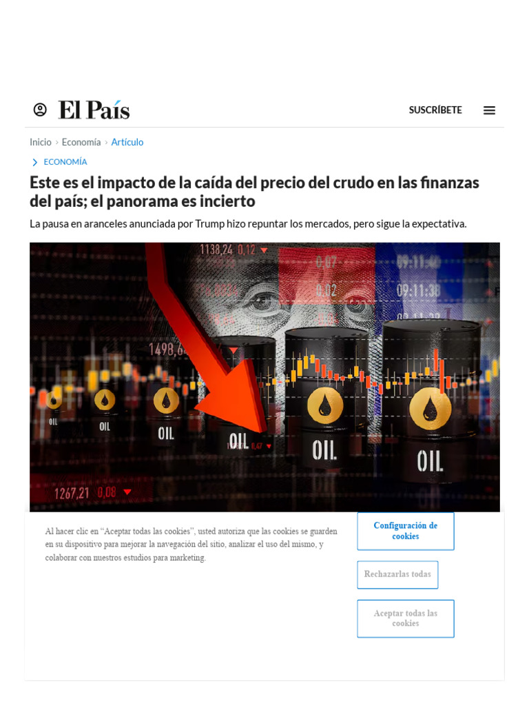 Estas Son Las Afectaciones Que Causa Baja en Los Precios Del Petróleo ...