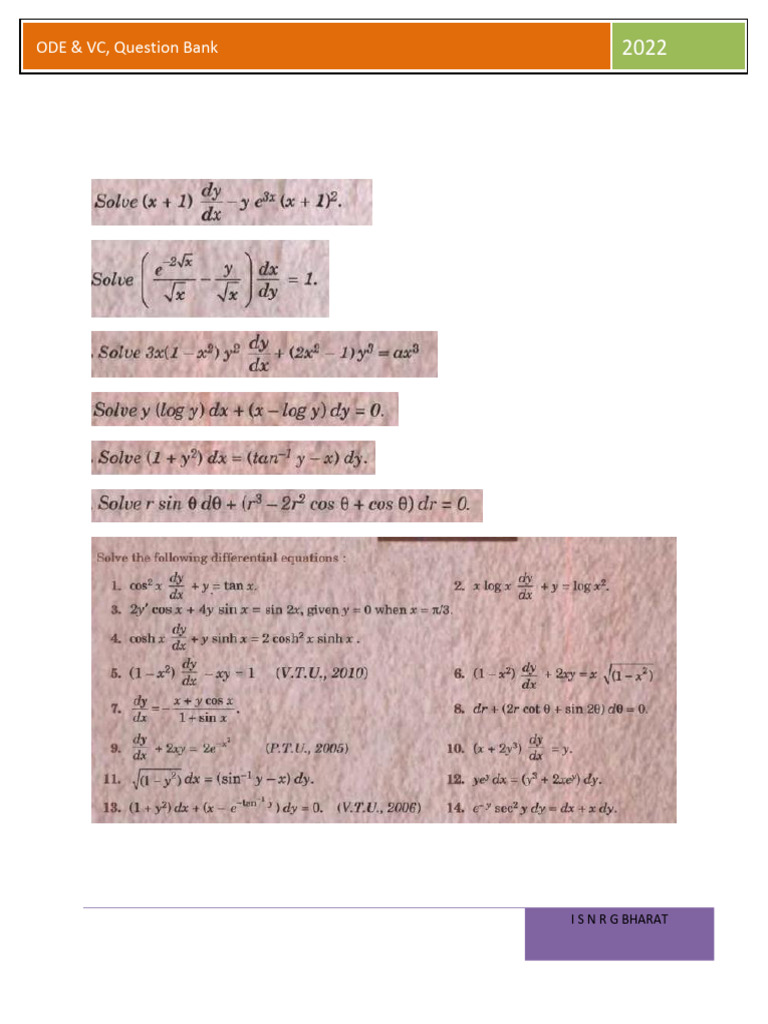 ODE & VC book | PDF