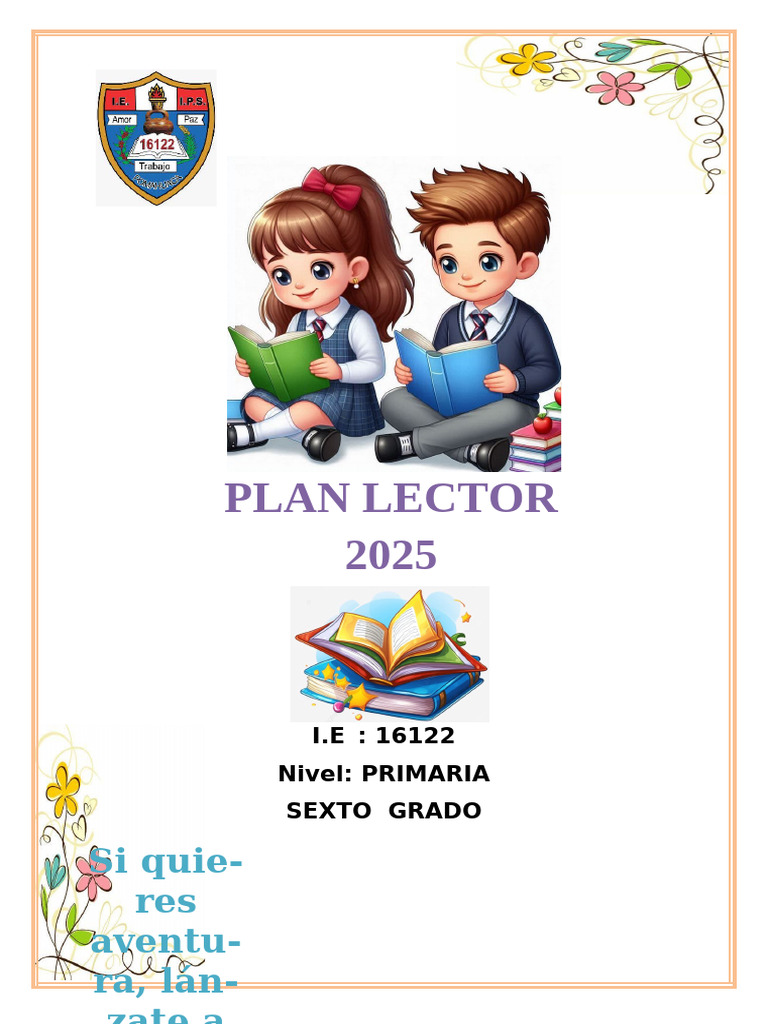 Plan Lector 2025 para Sexto Grado | PDF | Comunicación humana | Aprendizaje