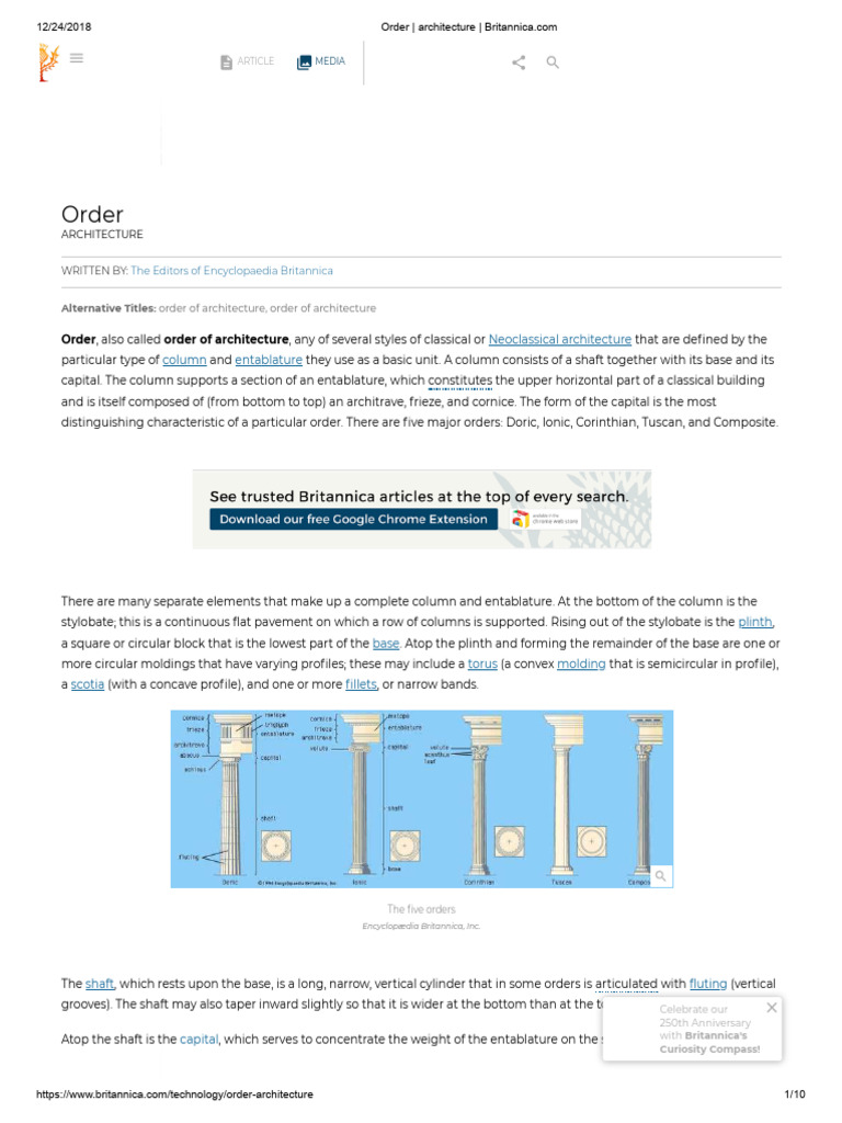 Greek Architectural Orders Explained | PDF | Column | Architectural ...
