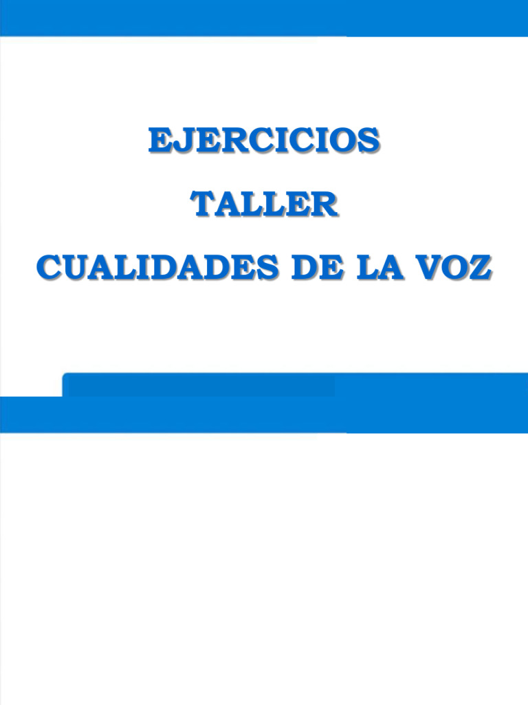 Ejercicios de Voz y Trabalenguas | PDF