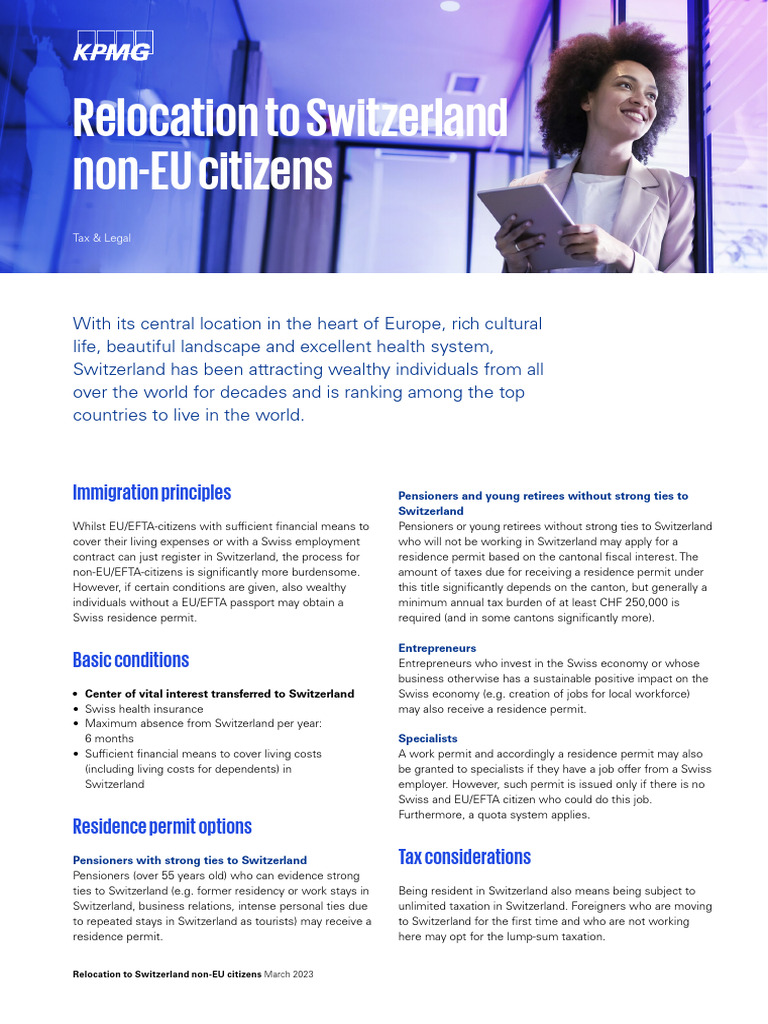 Non-EU Citizens' Guide to Swiss Relocation | PDF | Cost Of Living ...