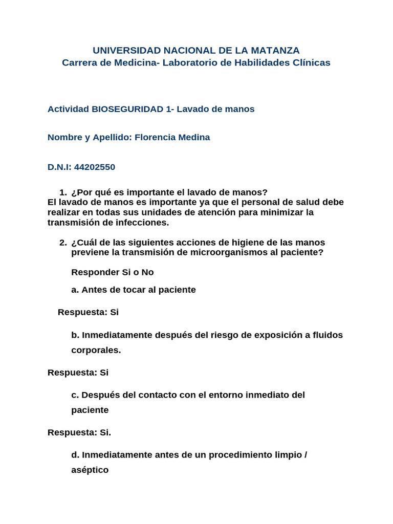Importancia del Lavado de Manos en Salud | PDF