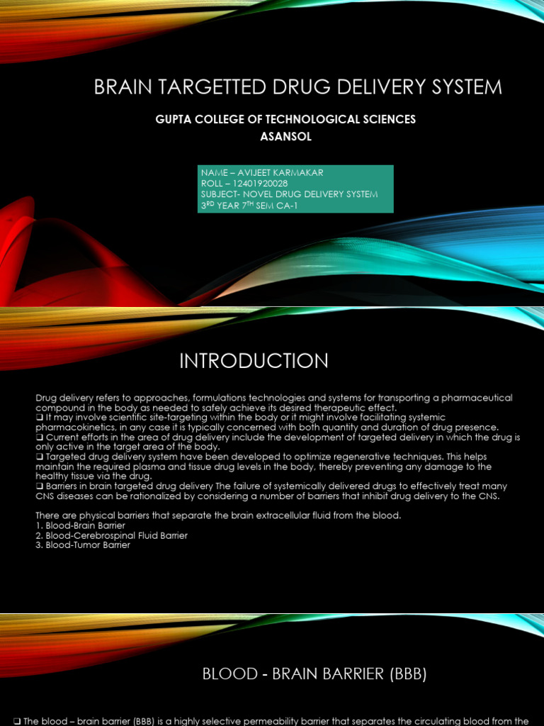 Brain Targeted Drug Delivery Systems | PDF | Cerebrospinal Fluid ...