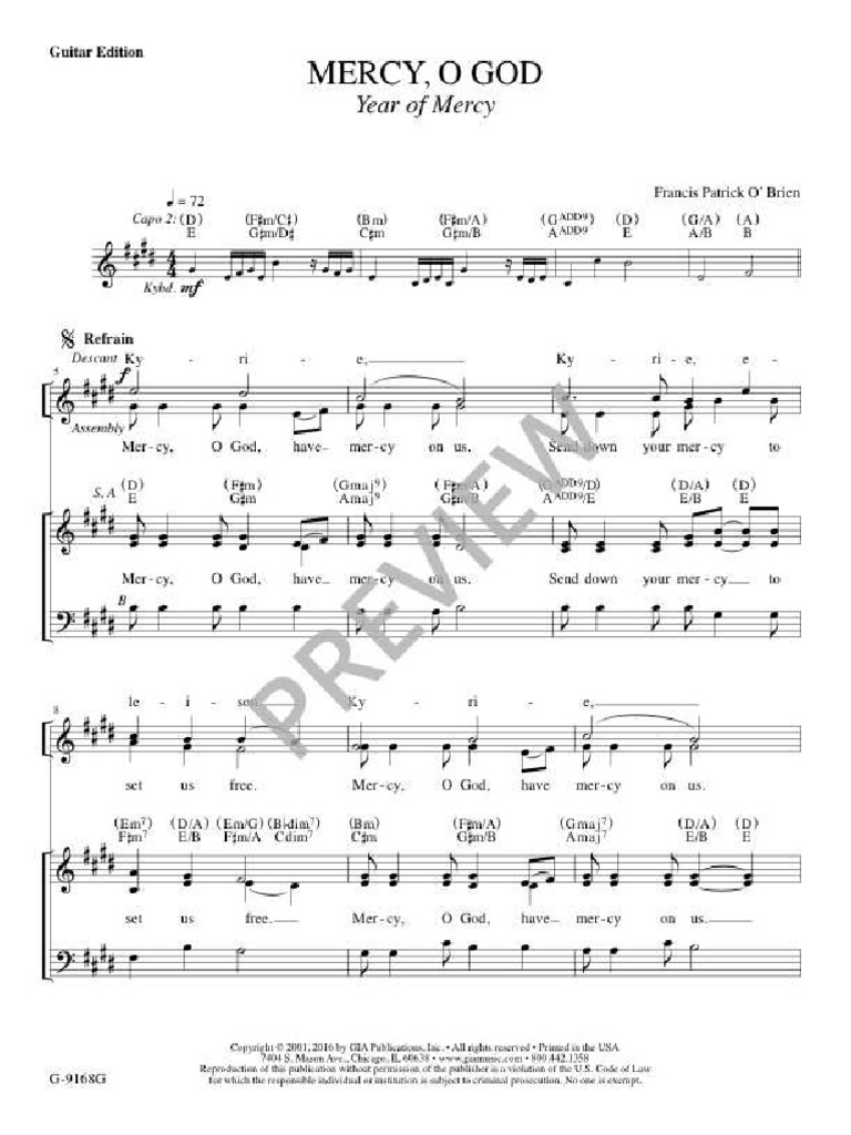 Mercy, O God | PDF
