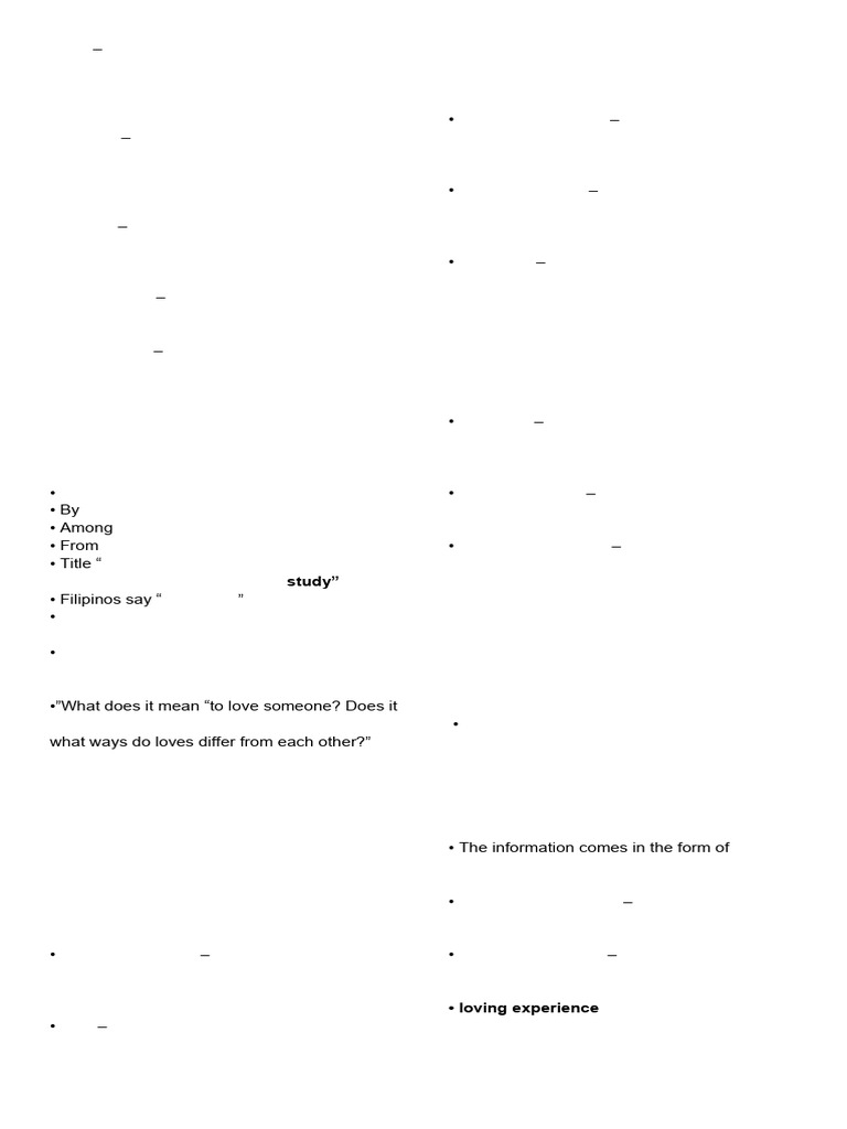 Understanding Love: Types and Dynamics | PDF | Love | Emotions