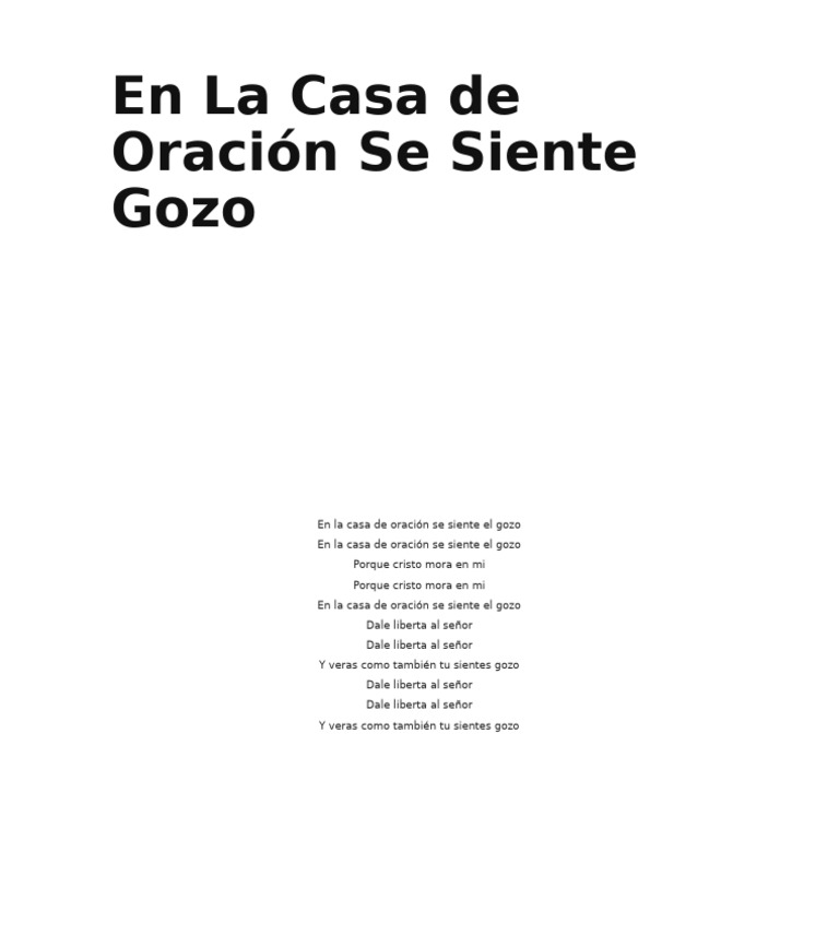 Gozo en la Casa de Oración | PDF