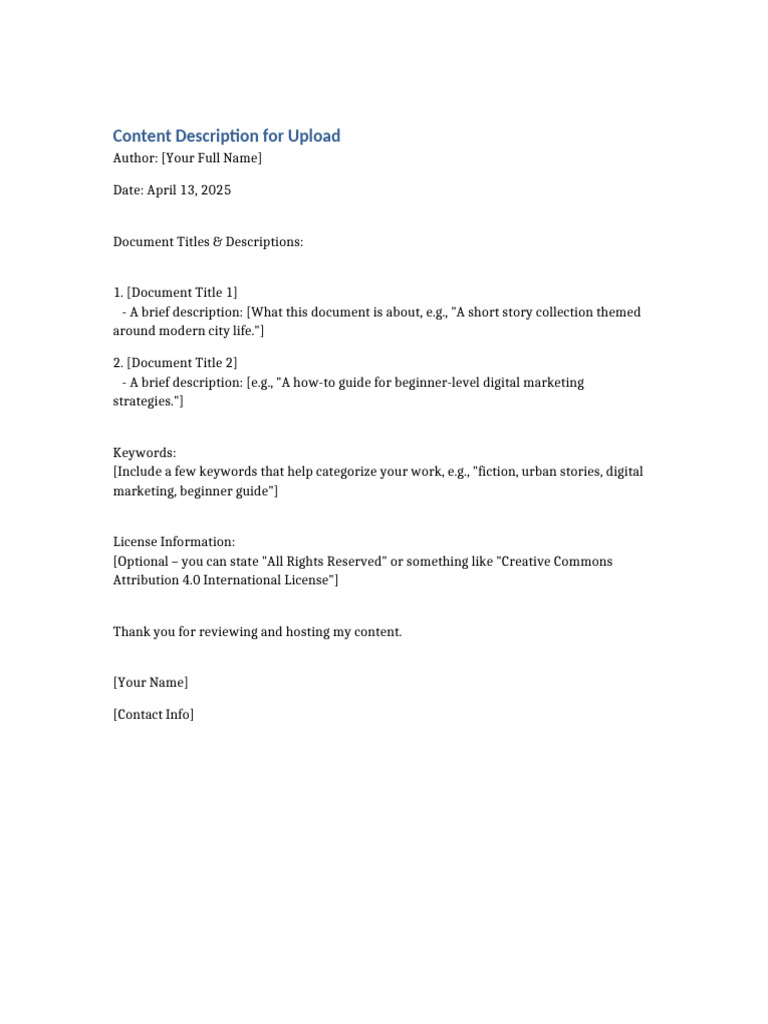 Content Description For Scribd | PDF