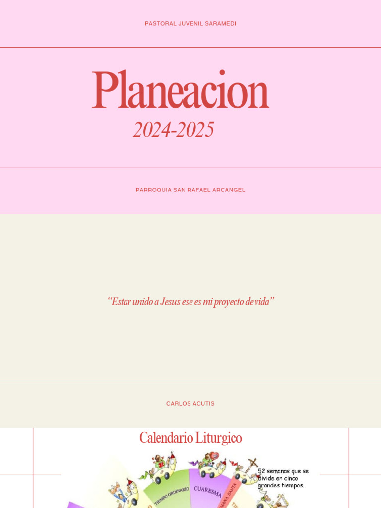 Actividades Pastoral Juvenil Saramedi | PDF | Fiestas cristianas y días ...