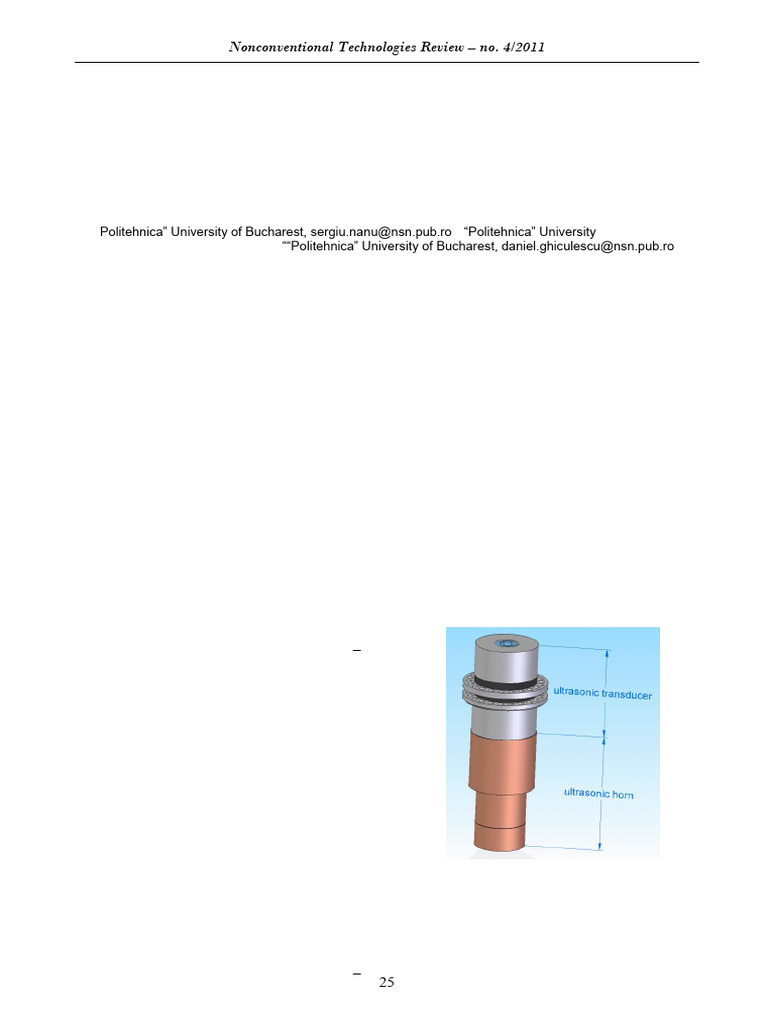 Study On Ultrasonic Stepped Horn Geometry | PDF | Finite Element Method ...