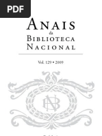 Anais Da Biblioteca Nacional v. 129 2009