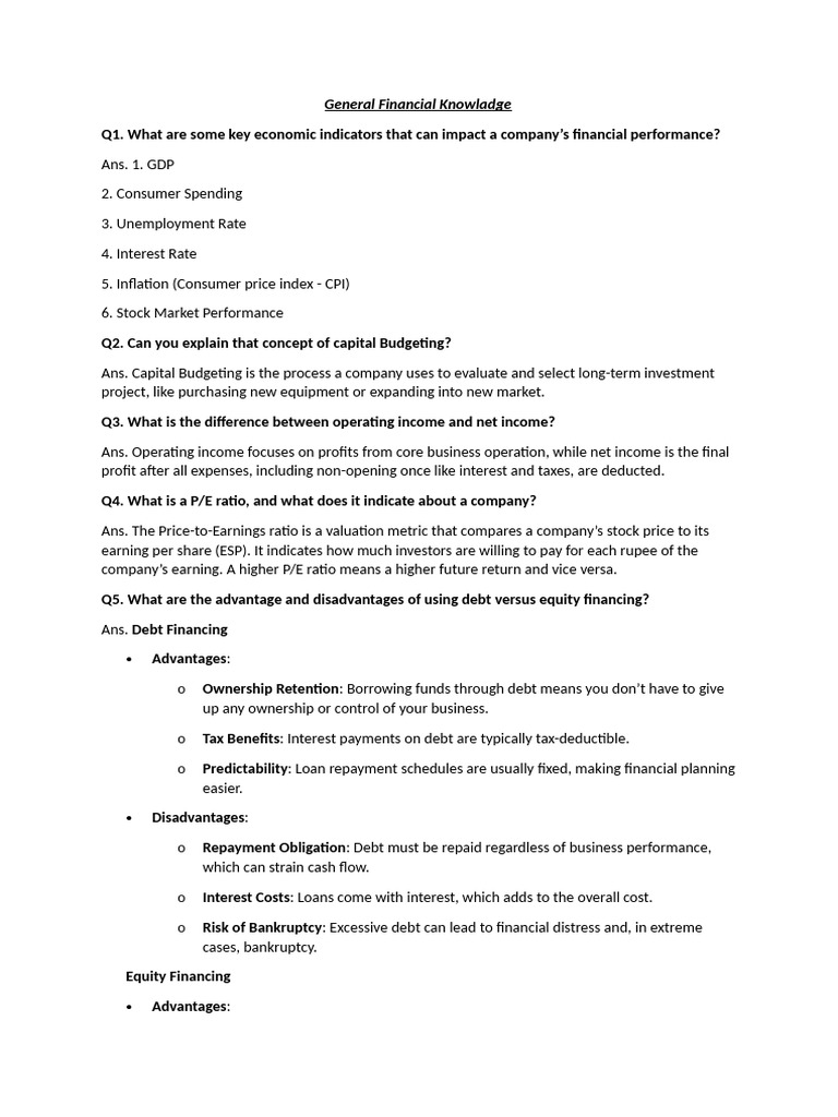 Essential Financial Concepts Explained | PDF | Financial Risk | Investing