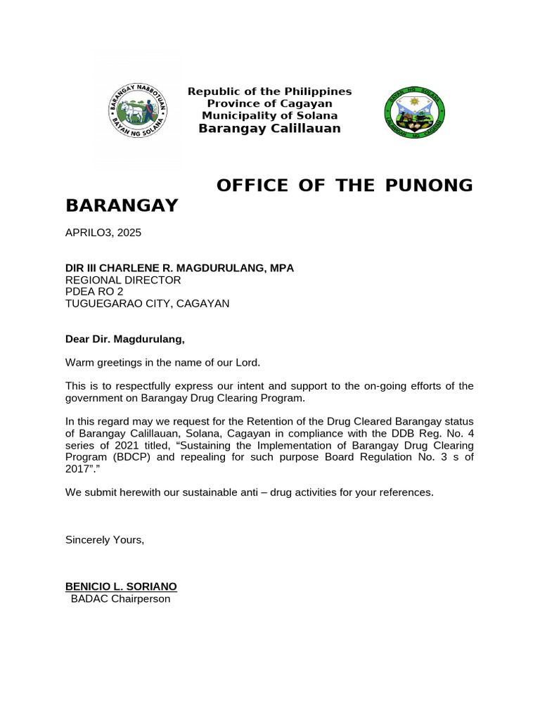 Retention Request for Drug Cleared Status | PDF