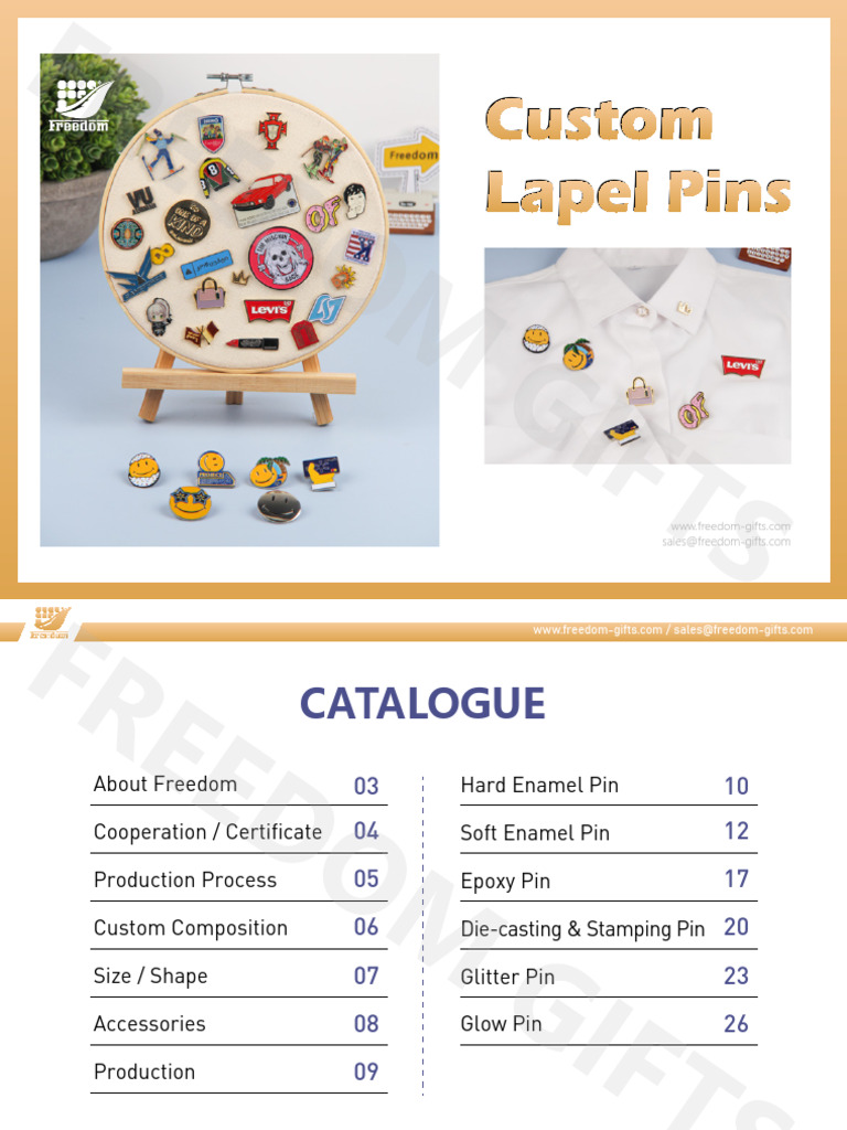 Custom Freedom Lapel Pins Guide | PDF | Vitreous Enamel | Materials