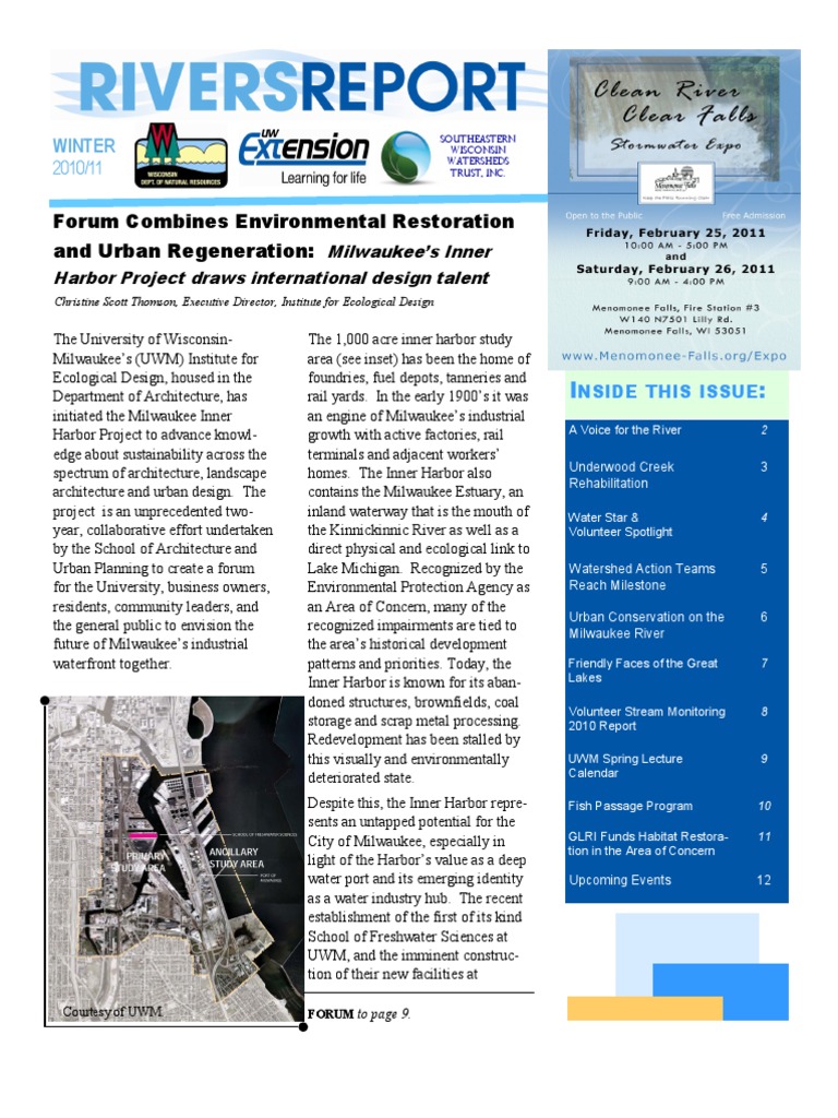 Milwaukee River Environmental Initiatives | PDF | Floodplain | Wetland