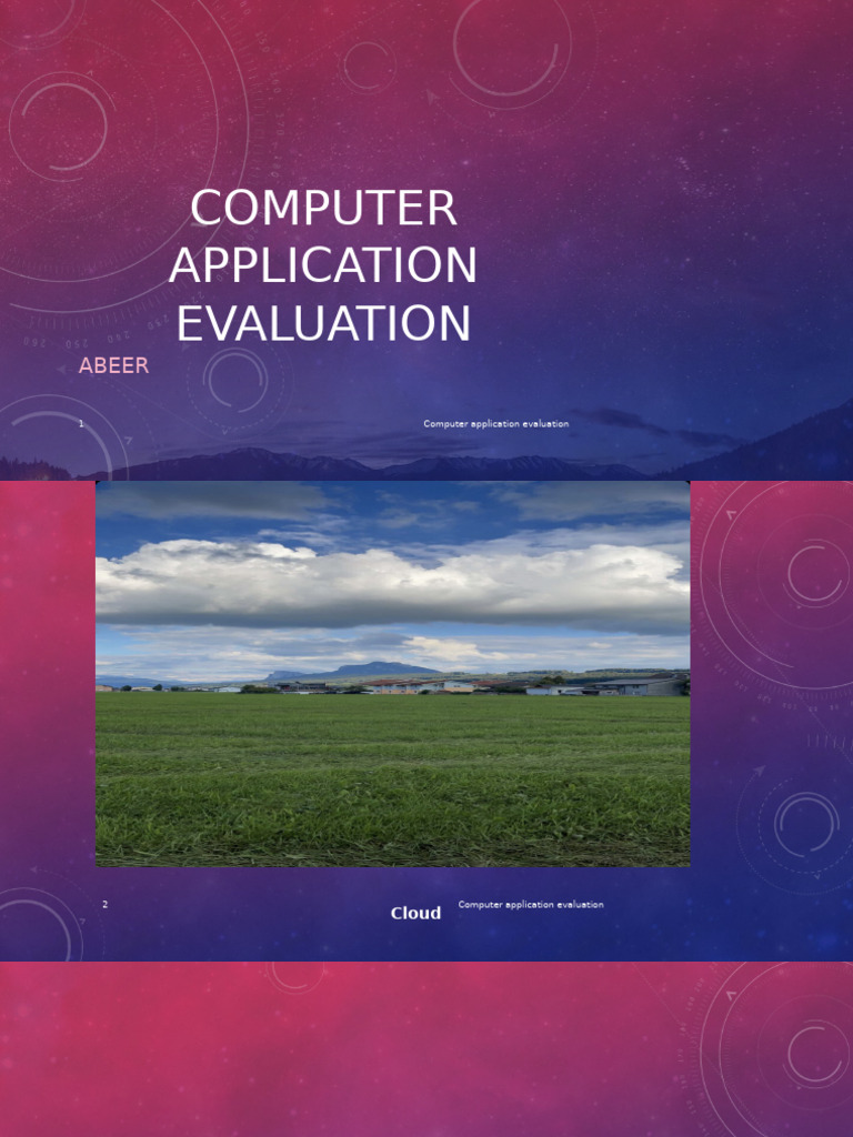 Computer Application Evaluation Guide | PDF