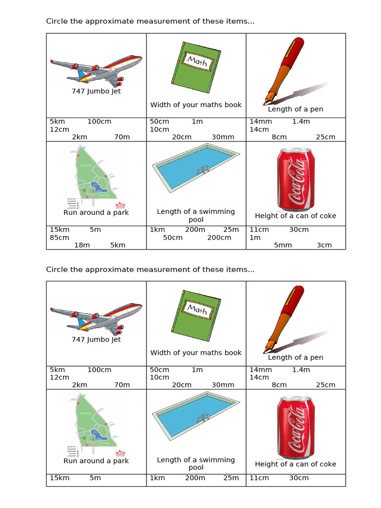 Approximate Measurement Guide | PDF