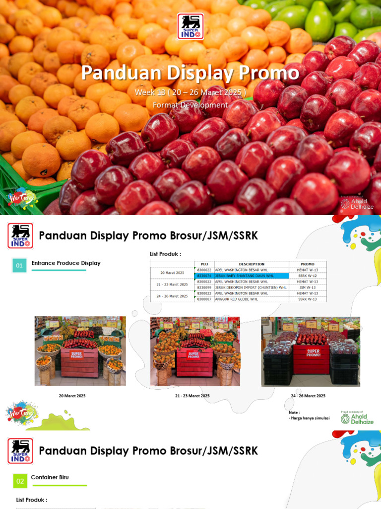 Panduan Display Promo Maret 2025 | PDF