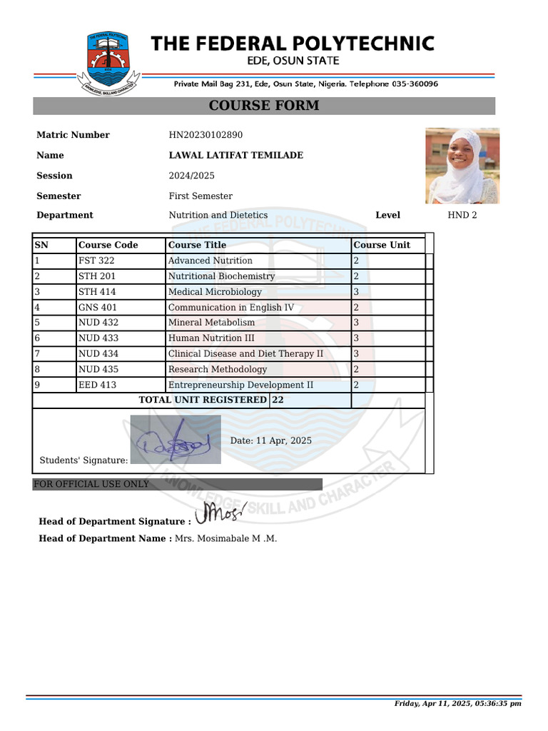 Courseform HN20230102890 | PDF