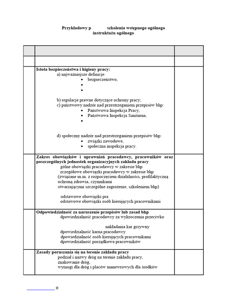 Program Instr Wstep Ogolny | PDF
