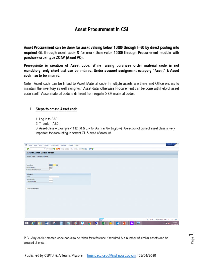 Asset Procurementin (CEPT) | PDF | Receipt | Payments