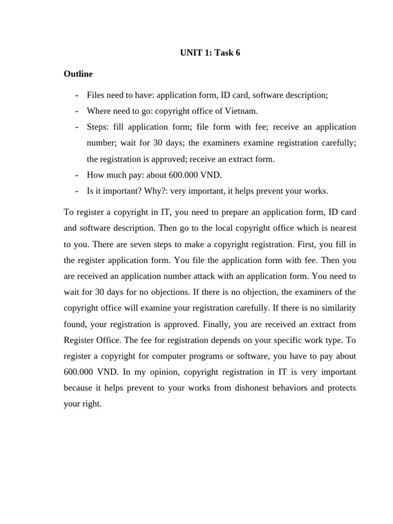 UNIT 1 Task 6 | PDF