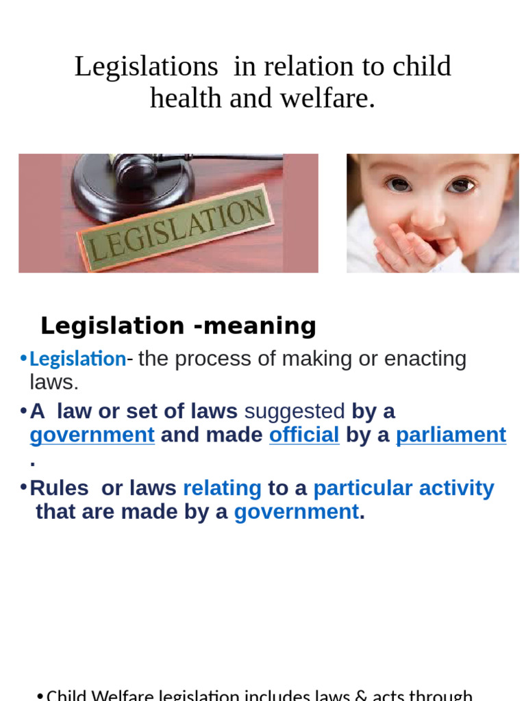 Child Health and Welfare Legislation | PDF