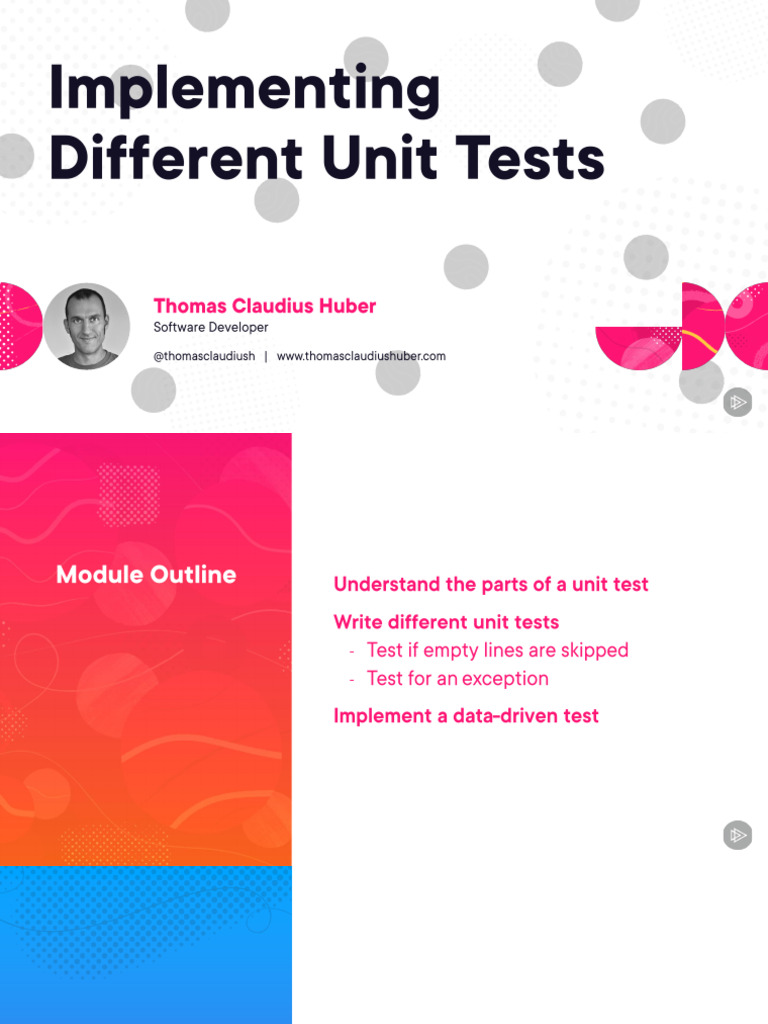 Implementing Different Unit Tests Slides | PDF
