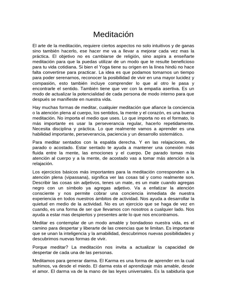 El arte de la meditación práctica | PDF | Meditación | Amor