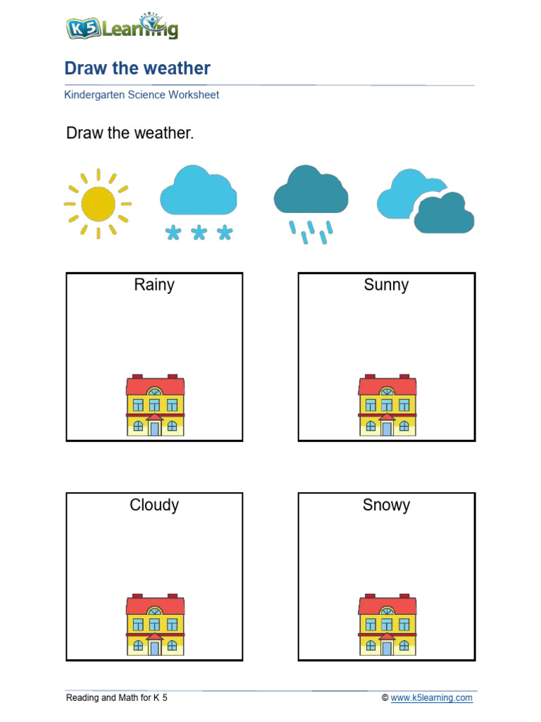 K-5 Weather Drawing Worksheet | PDF