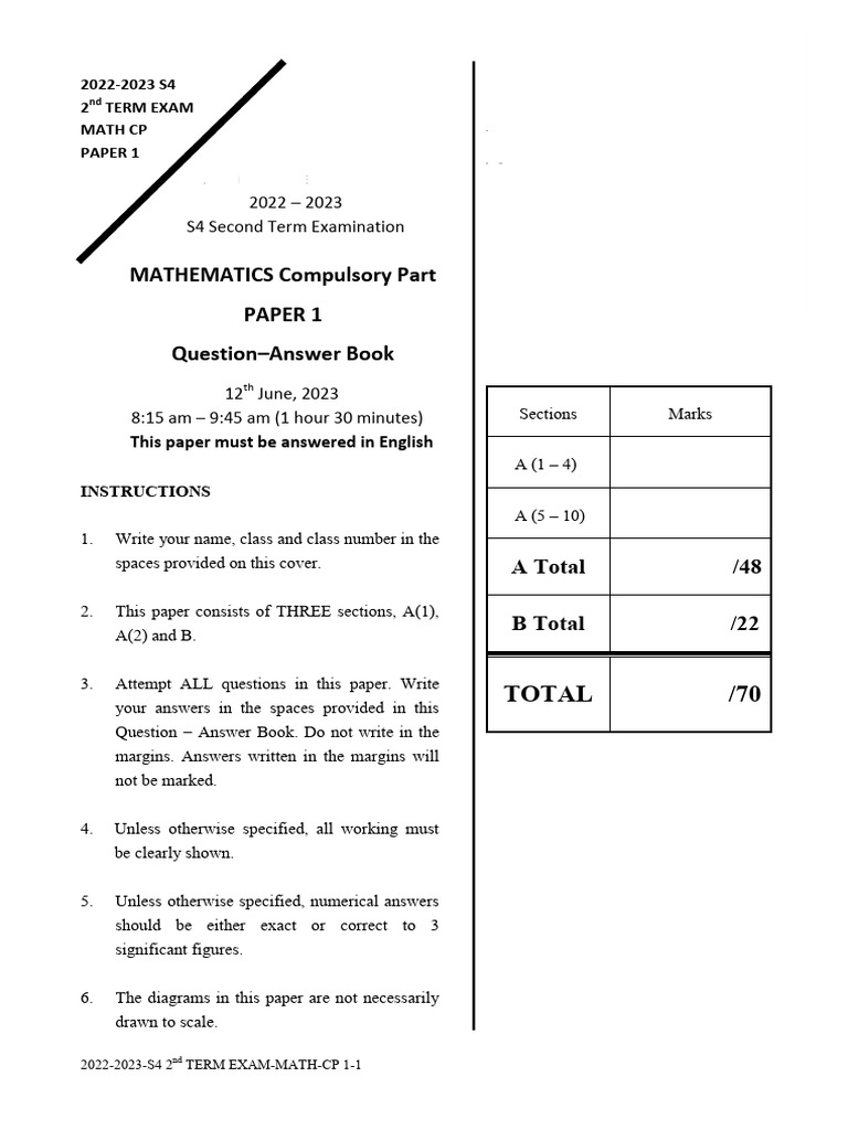 Grade 4 Maths Exam Paper 2023 | PDF | Cartesian Coordinate System ...