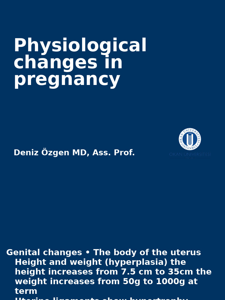 Physiological Changes in Pregnancy - Nursery | PDF | Blood Pressure ...