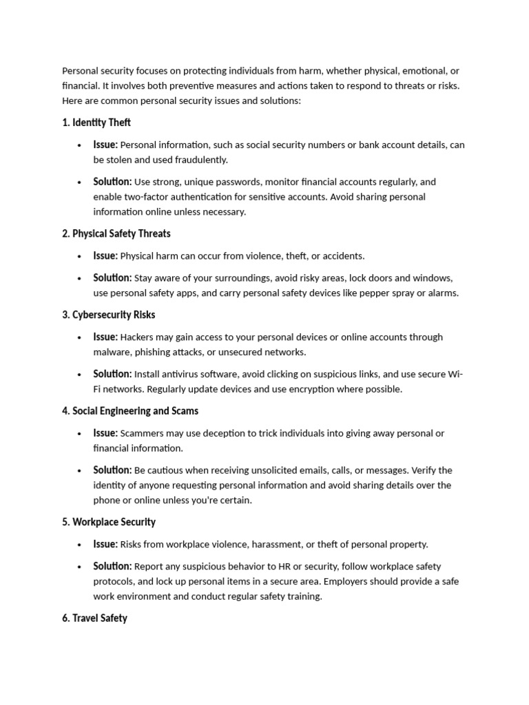 Enhancing Personal Security Strategies | PDF | Computer Security | Security