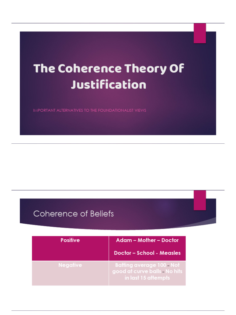 Doxastic Coherence and Justification | PDF | Epistemology | Knowledge