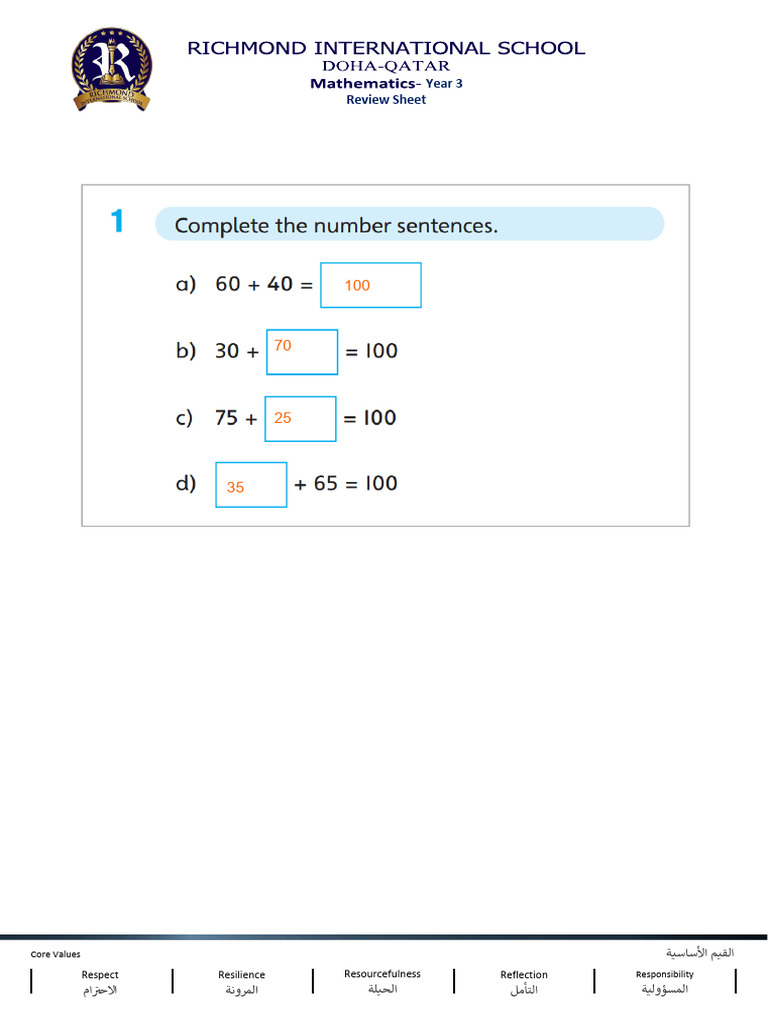 Day 6 - Review Sheet 1 - Answers | PDF